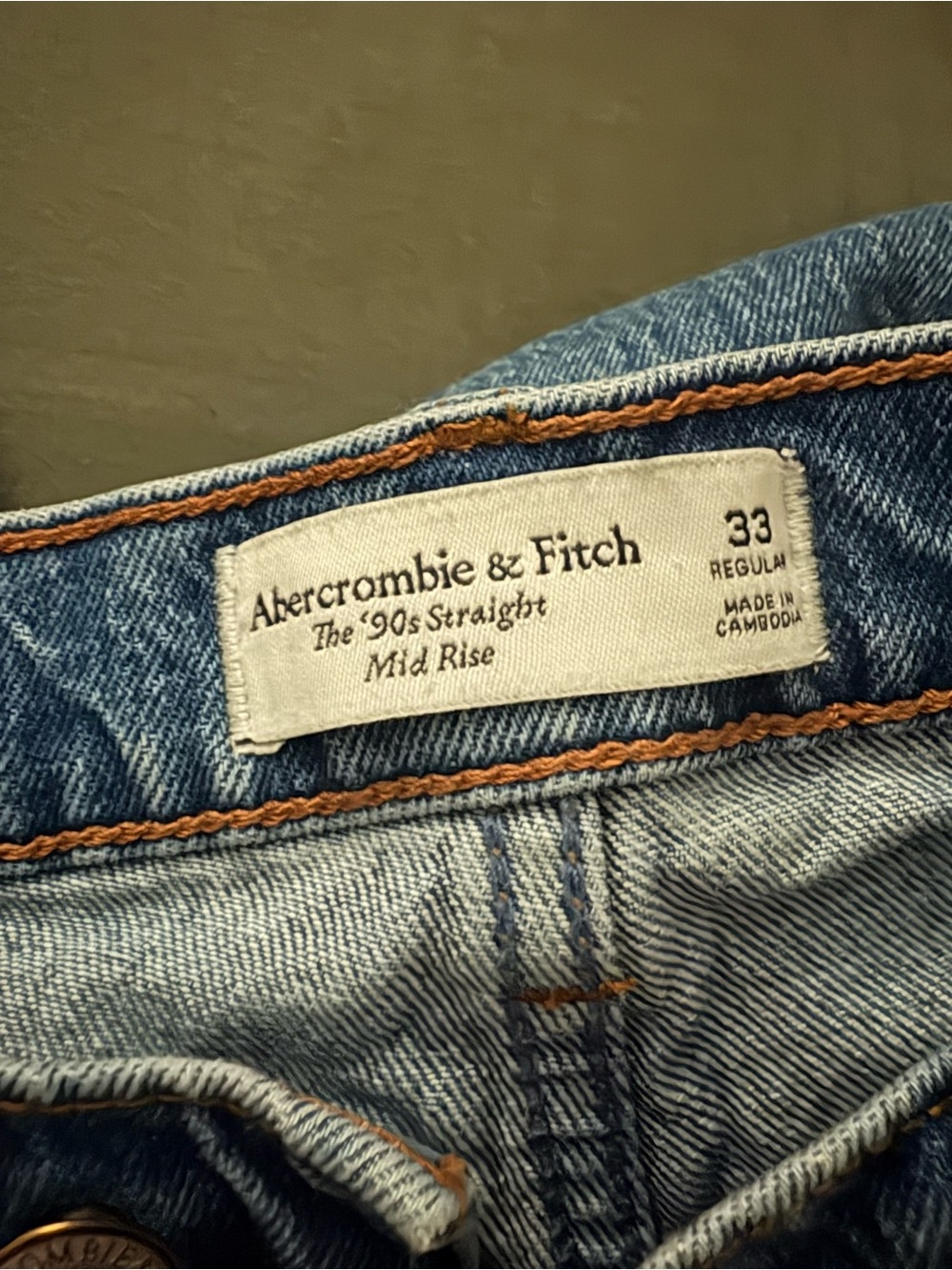 Abercrombie & Fitch 90 straight mid rise